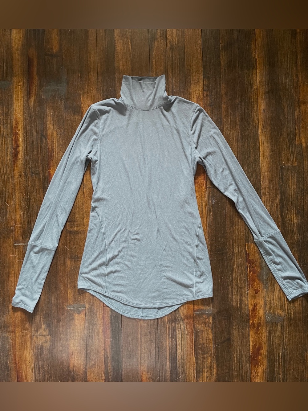 Lululemon Full Day Ahead Turtleneck long sleeve shirt modal blue small 4 6